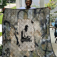 Ngugi wa Thiong O Quilt Graffiti Resist Statement Ink Pen Revolution Fist Literary Activism - Wonder Print Shop