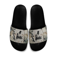 Ngugi wa Thiong O Slide Sandals Graffiti Resist Statement Ink Pen Revolution Fist Literary Activism - Wonder Print Shop