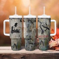 Ngugi wa Thiong O Tumbler With Handle Graffiti Resist Statement Ink Pen Revolution Fist Literary Activism - Wonder Print Shop