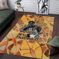 Ngugi wa Thiong O Area Rug African Literary Icon Portrait Cultural Revival - Wonder Print Shop