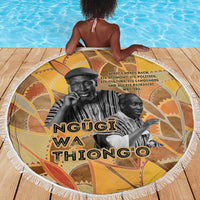 Ngugi wa Thiong O Beach Blanket African Literary Icon Portrait Cultural Revival - Wonder Print Shop