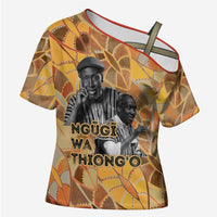 Ngugi wa Thiong O Cross Shoulder Shirt African Literary Icon Portrait Cultural Revival - Wonder Print Shop