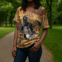 Ngugi wa Thiong O Cross Shoulder Shirt African Literary Icon Portrait Cultural Revival - Wonder Print Shop