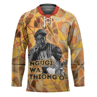 Ngugi wa Thiong O Hockey Jersey African Literary Icon Portrait Cultural Revival - Wonder Print Shop