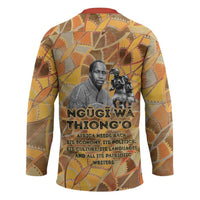 Ngugi wa Thiong O Hockey Jersey African Literary Icon Portrait Cultural Revival - Wonder Print Shop