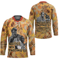 Ngugi wa Thiong O Hockey Jersey African Literary Icon Portrait Cultural Revival - Wonder Print Shop
