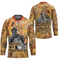 Ngugi wa Thiong O Hockey Jersey African Literary Icon Portrait Cultural Revival - Wonder Print Shop