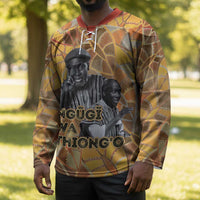 Ngugi wa Thiong O Hockey Jersey African Literary Icon Portrait Cultural Revival - Wonder Print Shop