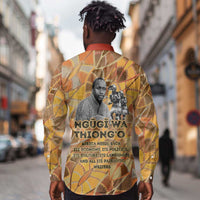 Ngugi wa Thiong O Long Sleeve Button Shirt African Literary Icon Portrait Cultural Revival - Wonder Print Shop