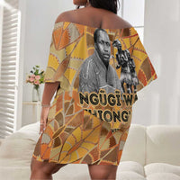 Ngugi wa Thiong O Off Shoulder Short Dress African Literary Icon Portrait Cultural Revival - Wonder Print Shop