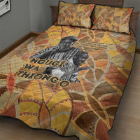 Ngugi wa Thiong O Quilt Bed Set African Literary Icon Portrait Cultural Revival - Wonder Print Shop