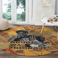 Ngugi wa Thiong O Round Carpet African Literary Icon Portrait Cultural Revival - Wonder Print Shop