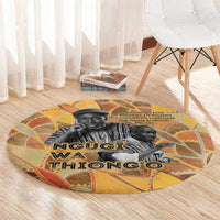 Ngugi wa Thiong O Round Carpet African Literary Icon Portrait Cultural Revival - Wonder Print Shop
