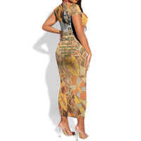 Ngugi wa Thiong O Short Sleeve Bodycon Dress African Literary Icon Portrait Cultural Revival - Wonder Print Shop