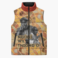 Ngugi wa Thiong O Sleeveless Puffer Jacket African Literary Icon Portrait Cultural Revival - Wonder Print Shop