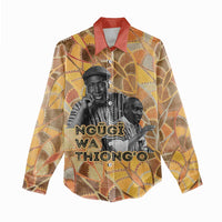 Ngugi wa Thiong O Women Casual Shirt African Literary Icon Portrait Cultural Revival - Wonder Print Shop