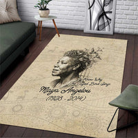Maya Angelou Area Rug I Know Why The Caged Bird Sings - Wonder Print Shop