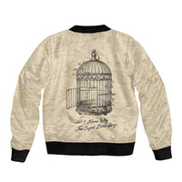 Maya Angelou Bomber Jacket I Know Why The Caged Bird Sings - Wonder Print Shop