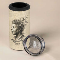 Maya Angelou 4 in 1 Can Cooler Tumbler I Know Why The Caged Bird Sings - Wonder Print Shop