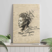 Maya Angelou Canvas Wall Art I Know Why The Caged Bird Sings - Wonder Print Shop