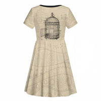 Maya Angelou Kid Short Sleeve Dress I Know Why The Caged Bird Sings - Wonder Print Shop