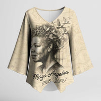 Maya Angelou Kimono Sleeve Blouse I Know Why The Caged Bird Sings - Wonder Print Shop