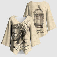 Maya Angelou Kimono Sleeve Blouse I Know Why The Caged Bird Sings - Wonder Print Shop