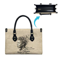 Maya Angelou Leather Bag I Know Why The Caged Bird Sings - Wonder Print Shop