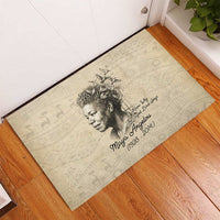 Maya Angelou Rubber Doormat I Know Why The Caged Bird Sings - Wonder Print Shop