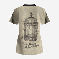 Maya Angelou Scrub Top I Know Why The Caged Bird Sings - Wonder Print Shop