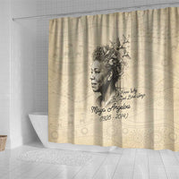 Maya Angelou Shower Curtain I Know Why The Caged Bird Sings - Wonder Print Shop