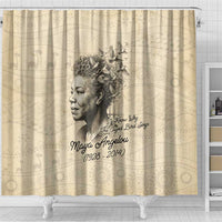 Maya Angelou Shower Curtain I Know Why The Caged Bird Sings - Wonder Print Shop