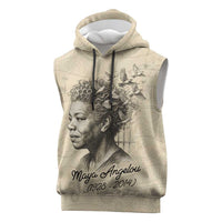 Maya Angelou Sleeveless Hoodie I Know Why The Caged Bird Sings - Wonder Print Shop