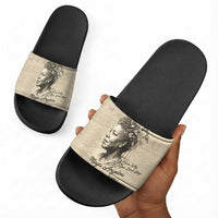 Maya Angelou Slide Sandals I Know Why The Caged Bird Sings - Wonder Print Shop