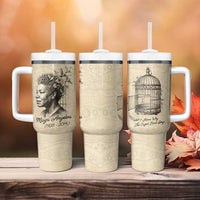 Maya Angelou Tumbler With Handle I Know Why The Caged Bird Sings - Wonder Print Shop