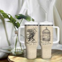 Maya Angelou Tumbler With Handle I Know Why The Caged Bird Sings - Wonder Print Shop