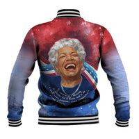 Maya Angelou Baseball Jacket Inspirational Life Mission Quote Celebration of Joy Passion and Compassion - Wonder Print Shop