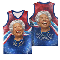 Maya Angelou Basketball Jersey Inspirational Life Mission Quote Celebration of Joy Passion and Compassion - Wonder Print Shop