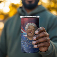 Maya Angelou 4 in 1 Can Cooler Tumbler Inspirational Life Mission Quote Celebration of Joy Passion and Compassion - Wonder Print Shop