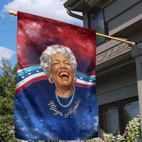 Maya Angelou Garden Flag Inspirational Life Mission Quote Celebration of Joy Passion and Compassion - Wonder Print Shop