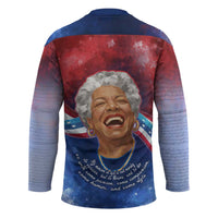 Maya Angelou Hockey Jersey Inspirational Life Mission Quote Celebration of Joy Passion and Compassion - Wonder Print Shop
