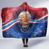 Maya Angelou Hooded Blanket Inspirational Life Mission Quote Celebration of Joy Passion and Compassion - Wonder Print Shop