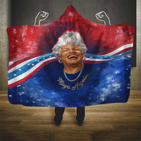 Maya Angelou Hooded Blanket Inspirational Life Mission Quote Celebration of Joy Passion and Compassion - Wonder Print Shop