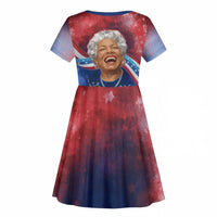 Maya Angelou Kid Short Sleeve Dress Inspirational Life Mission Quote Celebration of Joy Passion and Compassion - Wonder Print Shop