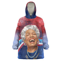 Maya Angelou Kid Wearable Blanket Hoodie Inspirational Life Mission Quote Celebration of Joy Passion and Compassion - Wonder Print Shop