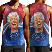 Maya Angelou Men Tank Top Inspirational Life Mission Quote Celebration of Joy Passion and Compassion - Wonder Print Shop