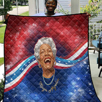 Maya Angelou Quilt Inspirational Life Mission Quote Celebration of Joy Passion and Compassion - Wonder Print Shop