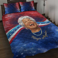 Maya Angelou Quilt Bed Set Inspirational Life Mission Quote Celebration of Joy Passion and Compassion - Wonder Print Shop