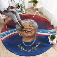 Maya Angelou Round Carpet Inspirational Life Mission Quote Celebration of Joy Passion and Compassion - Wonder Print Shop