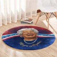 Maya Angelou Round Carpet Inspirational Life Mission Quote Celebration of Joy Passion and Compassion - Wonder Print Shop